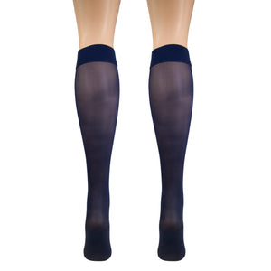Truform Sheer Compression Stockings, 8-15 mmHg, Women's Open Toe, Knee High Length, 20 Denier