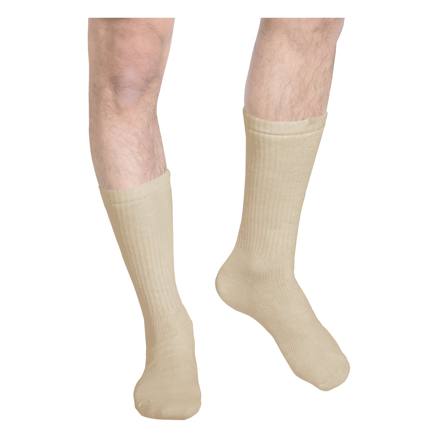 Truform Mid Calf Compression Socks for Men, 15-20 mmHg Medical Support, Crew Length