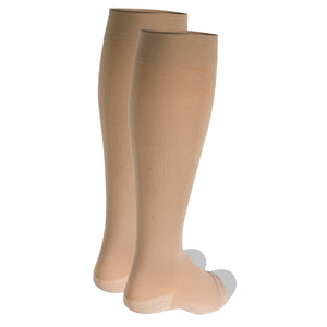 Truform Surgical Stockings, 18 mmHg Compression for Men and Women, Knee High Length, Open Toe