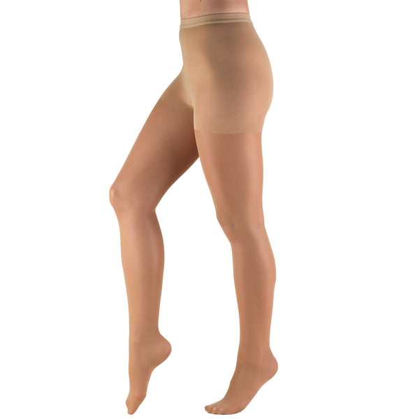 Truform Sheer Compression Pantyhose, 8-15 mmHg, Women's Shaping Tights, 20 Denier