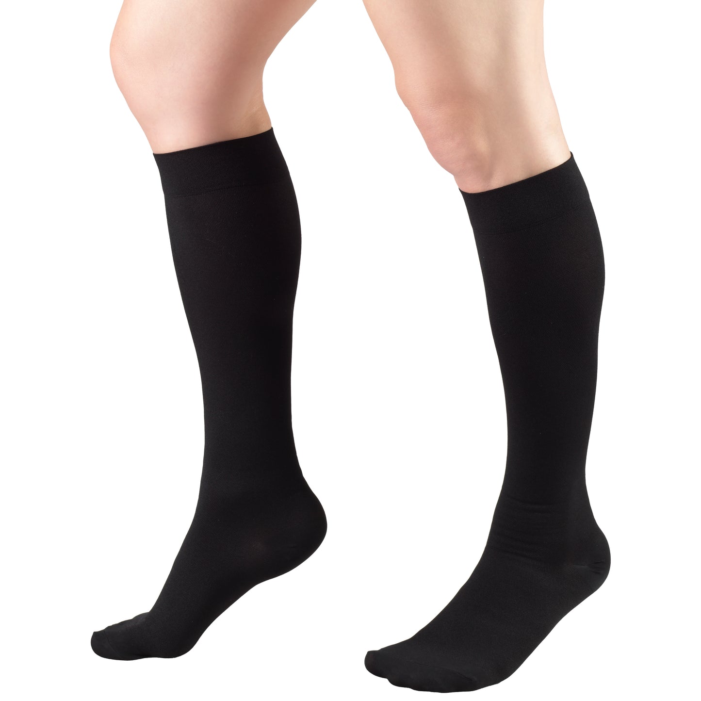 Truform Surgical Stockings, 18 mmHg Compression for Men and Women, Knee High Length, Closed Toe