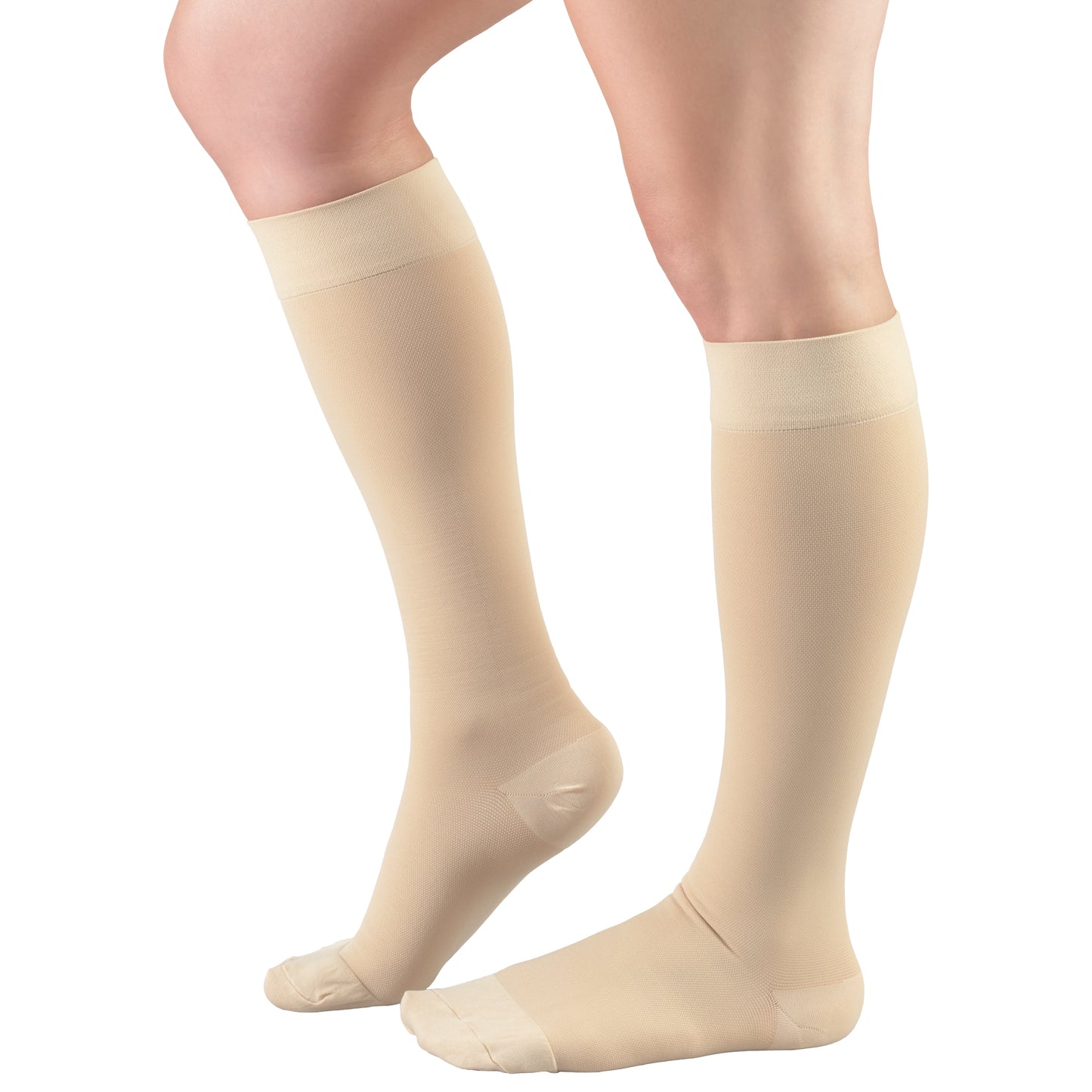 Truform 20-30 mmHg Medical Compression Stockings, Smooth Stretch Microfiber, Knee High, Closed Toe
