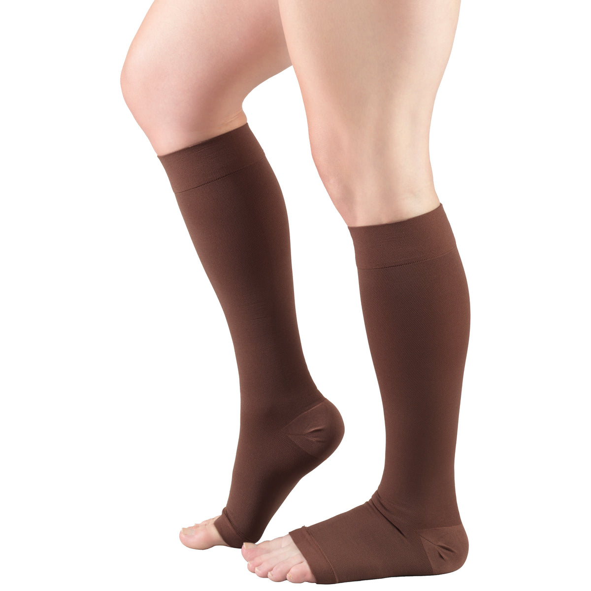 Truform 20-30 mmHg Compression Stockings for Men and Women, Knee High Length, Open Toe