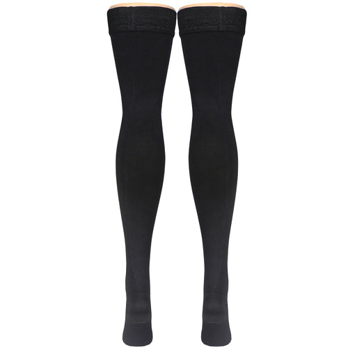 Truform Compression Socks, 20-30 mmHg, Men's Dress Socks, Thigh High Over Knee Length