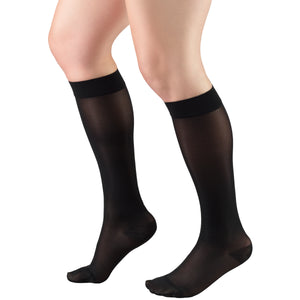 Truform Sheer Compression Stockings, 15-20 mmHg, Women's Knee High Length, 20 Denier