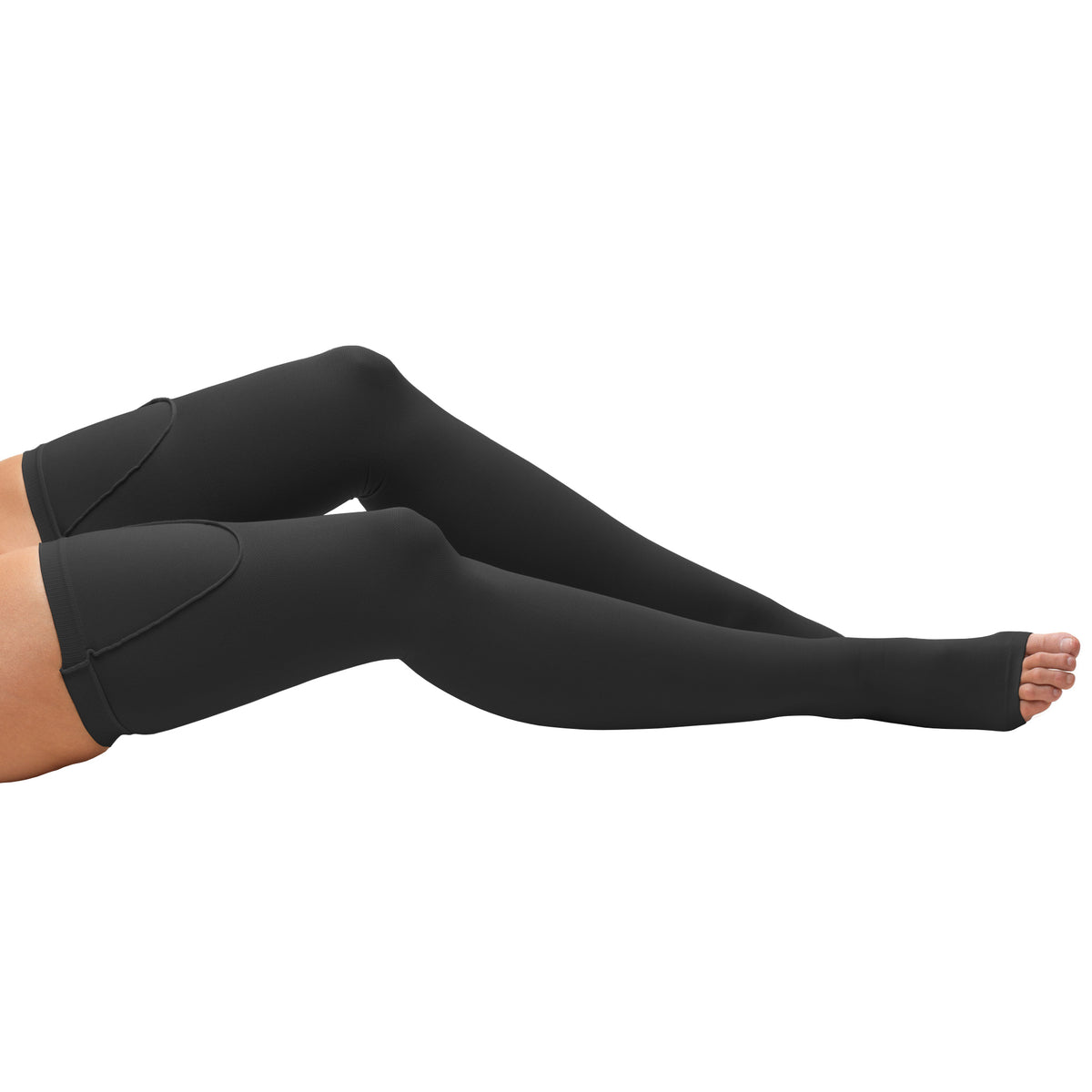 Truform Surgical Stockings, 18 mmHg Compression for Men and Women, Thigh High Length, Open Toe