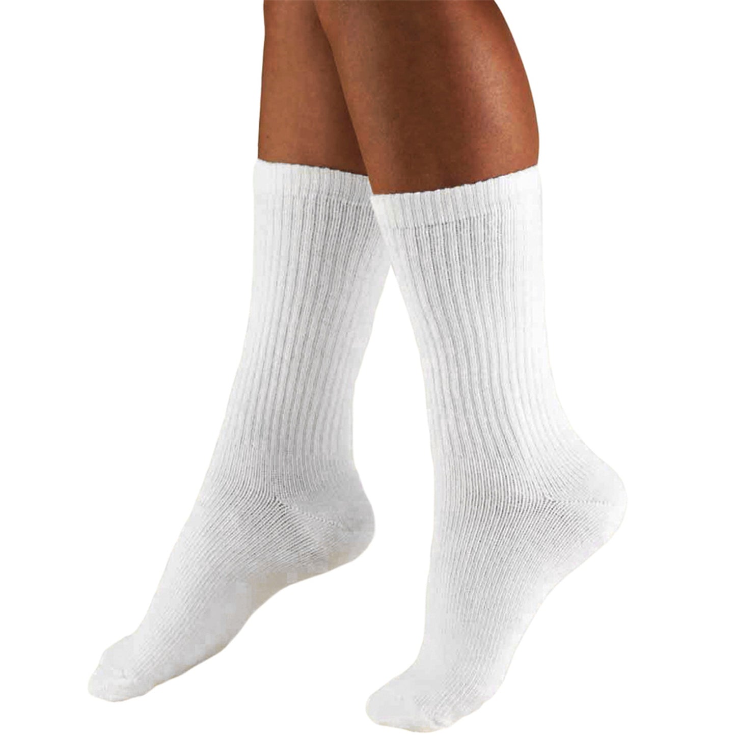 Truform Mid Calf Compression Socks for Men, 15-20 mmHg Medical Support, Crew Length