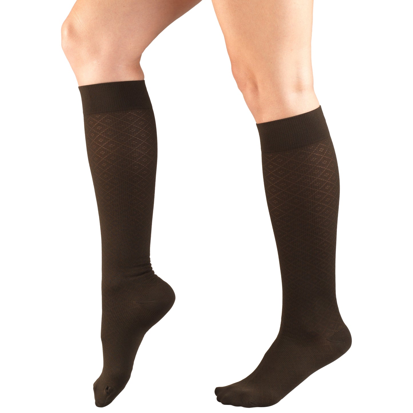 Truform Compression Socks, 15-20 mmHg, Women's Dress Socks, Knee High Over Calf Length