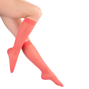 Truform Sheer Compression Stockings, 15-20 mmHg, Women's Knee High Length, 20 Denier