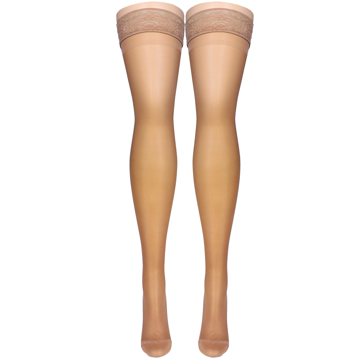 Truform Sheer Compression Stockings, 15-20 mmHg, Women's Thigh High Length, 20 Denier