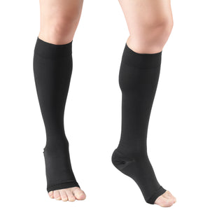 Truform 20-30 mmHg Compression Stockings for Men and Women, Knee High Length, Open Toe