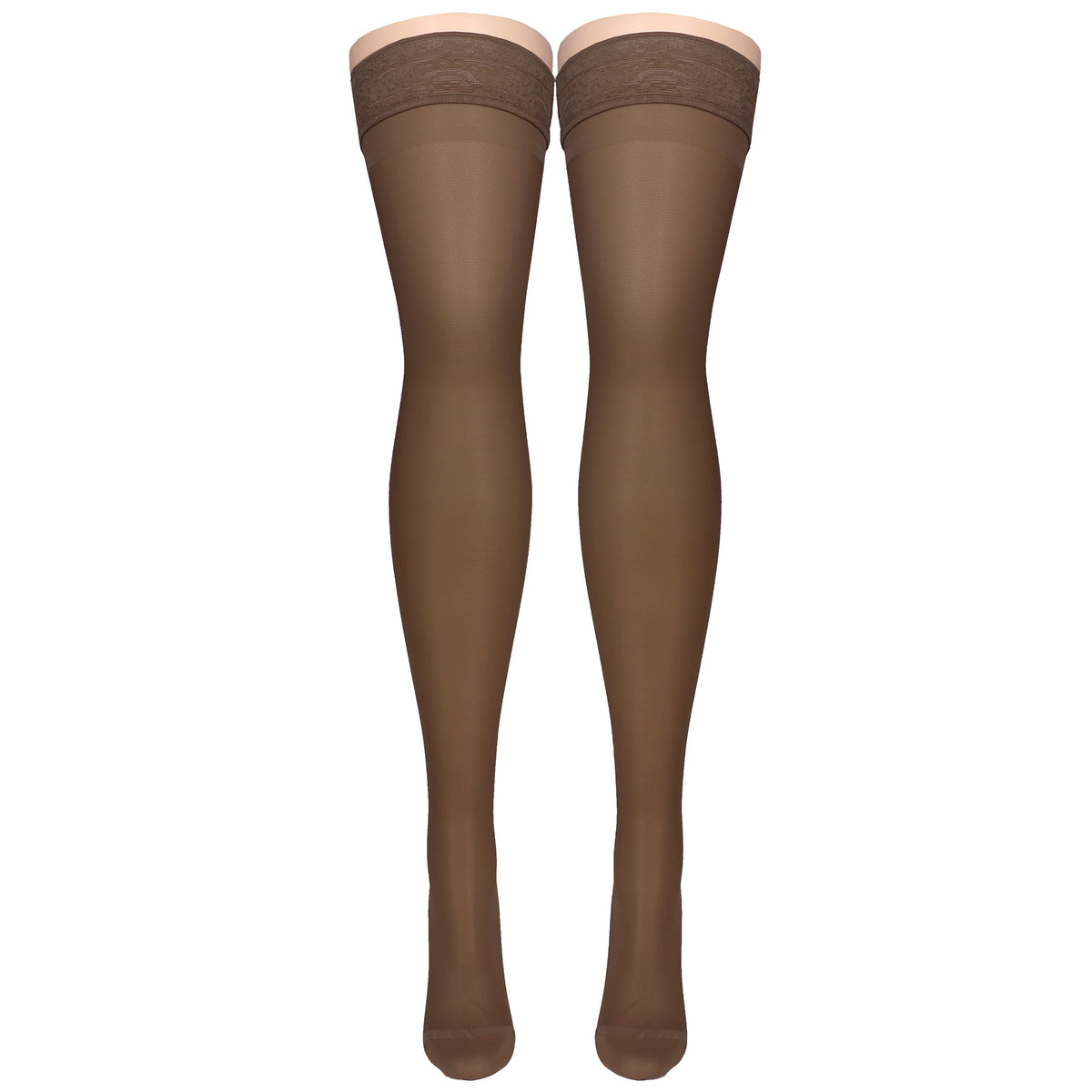 Truform Sheer Compression Stockings, 15-20 mmHg, Women's Thigh High Length, 20 Denier