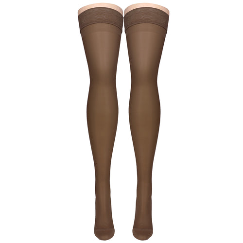 Truform Sheer Compression Stockings, 15-20 mmHg, Women's Thigh High Length, 20 Denier