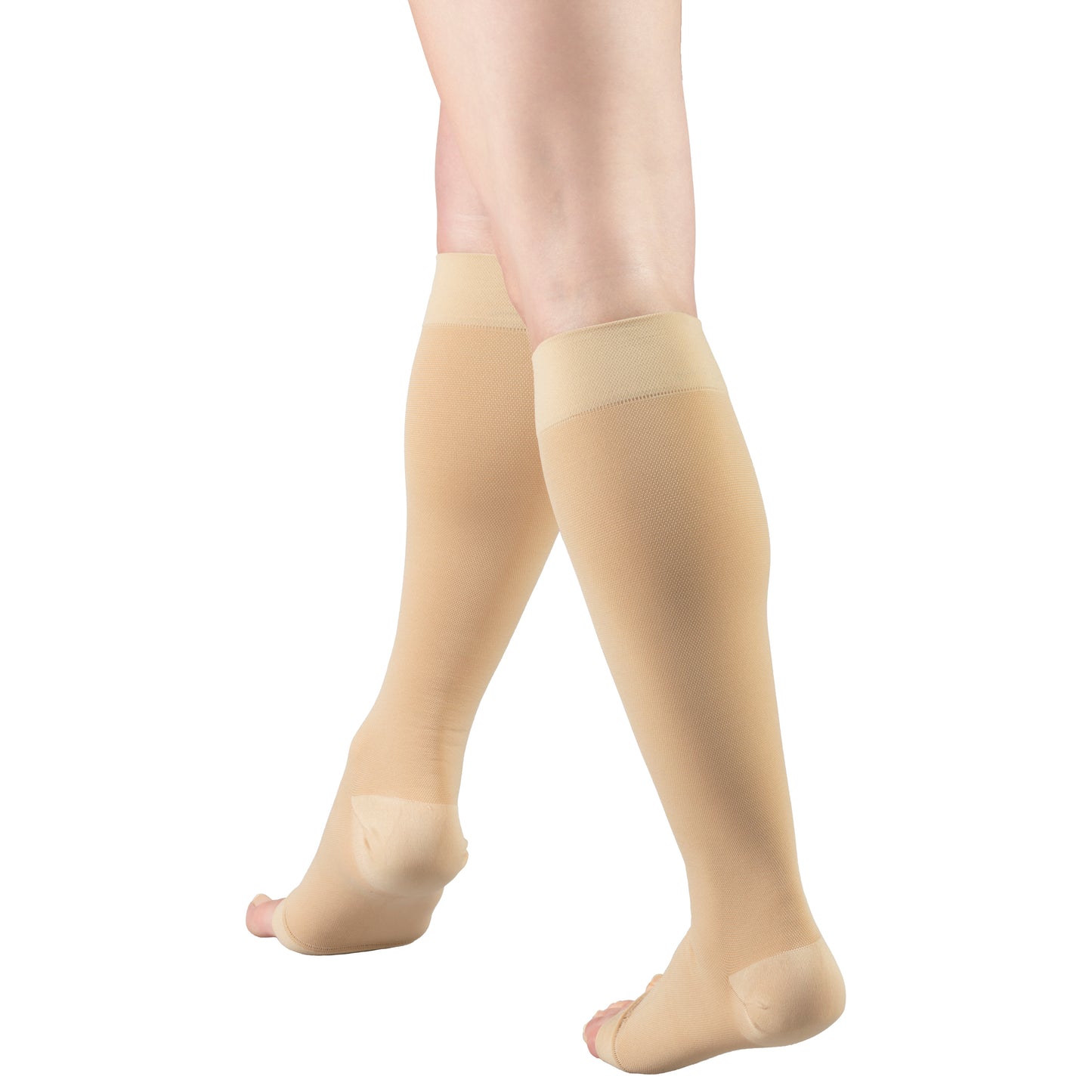 Truform 30-40 mmHg Compression Stockings for Men and Women, Knee High Length, Open Toe