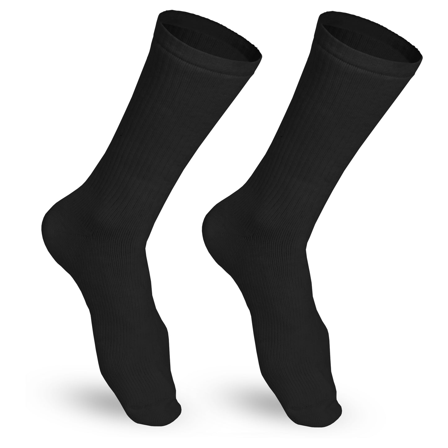 Truform Mid Calf Compression Socks for Men, 15-20 mmHg Medical Support, Crew Length