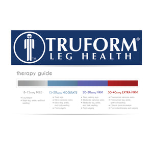 Truform Compression Socks, 20-30 mmHg, Men's Gym Socks, Knee High Over Calf Length