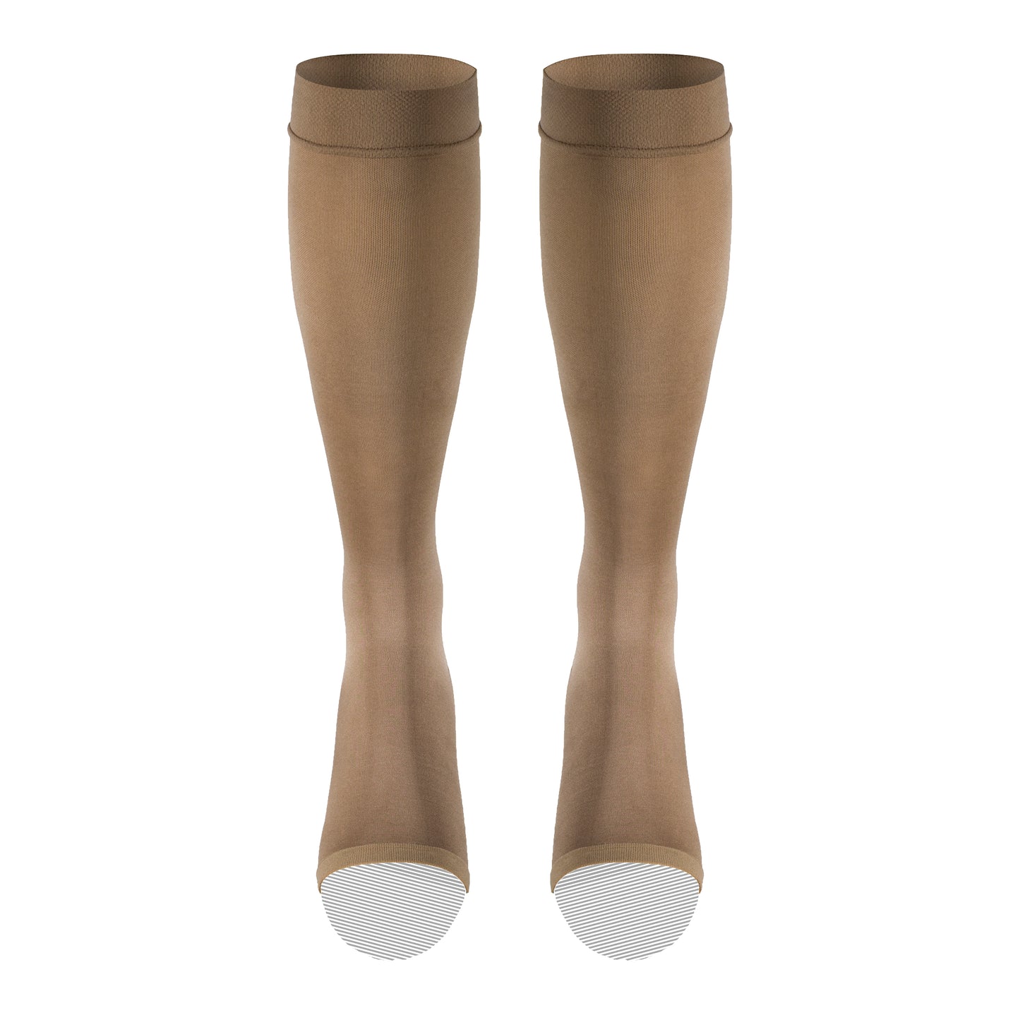 Truform Women's Compression Stockings, 20-30 mmHg, Knee High Length, Open Toe, Opaque