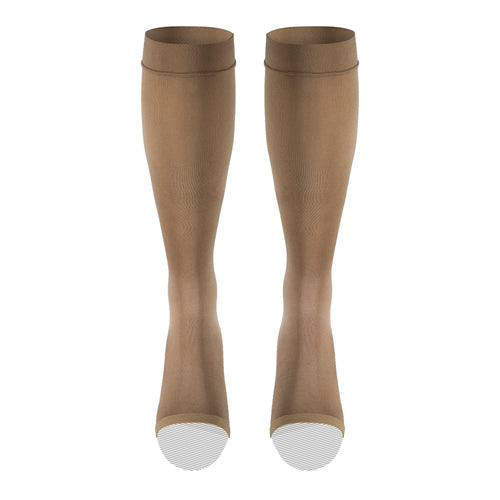 Truform Women's Compression Stockings, 20-30 mmHg, Knee High Length, Open Toe, Opaque
