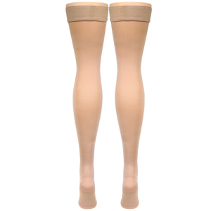 Truform Women's Compression Stockings, 20-30 mmHg, Thigh High Length, Open Toe, Opaque
