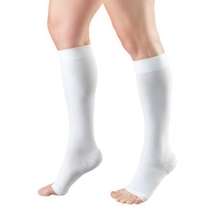 Truform 20-30 mmHg Compression Stockings for Men and Women, Knee High Length, Open Toe