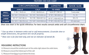 Truform Compression Socks, 15-20 mmHg, Men's Dress Socks, Knee High Over Calf Length