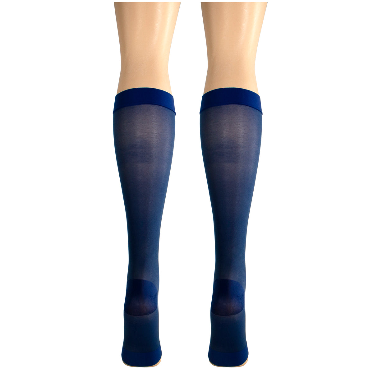 Truform Sheer Compression Stockings, 15-20 mmHg, Women's Knee High Length, Open Toe, 20 Denier