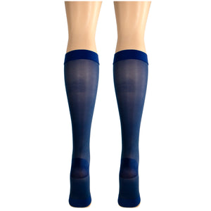 Truform Sheer Compression Stockings, 15-20 mmHg, Women's Knee High Length, Open Toe, 20 Denier