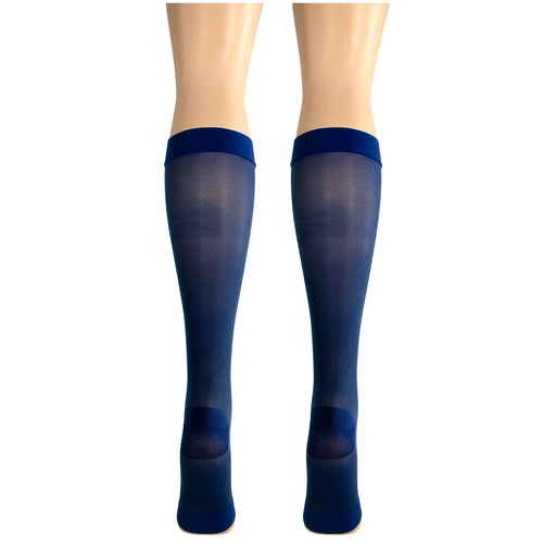 Truform Sheer Compression Stockings, 15-20 mmHg, Women's Knee High Length, Open Toe, 20 Denier