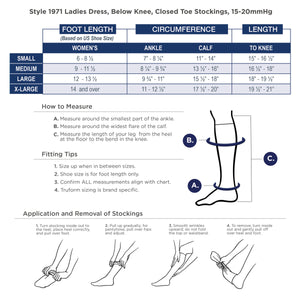 Truform Women's 15-20 mmHg Medical Compression Socks, Moderate Support Soft Stretch Comfort Microfiber, Knee High, Closed Toe