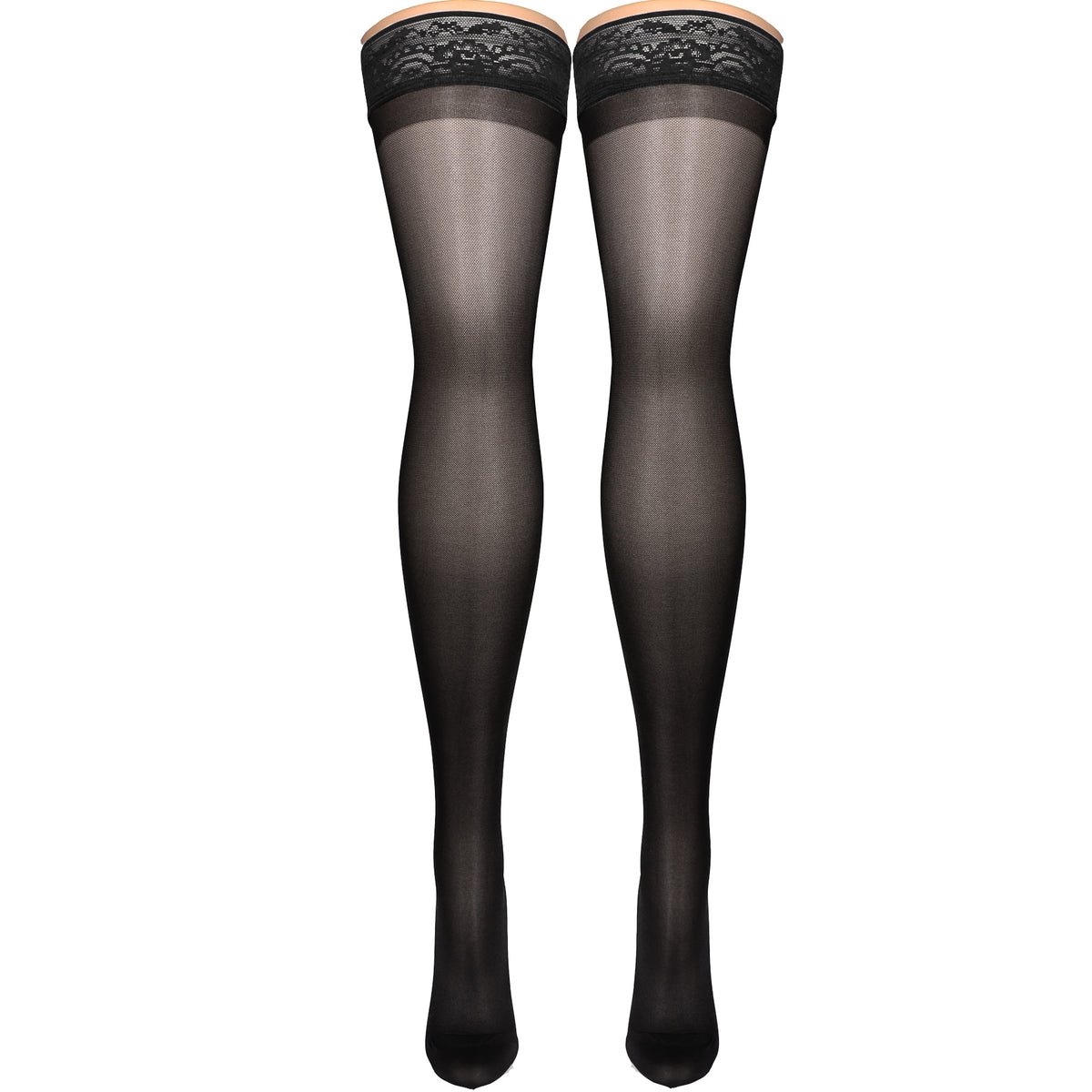 Truform Sheer Compression Stockings, 15-20 mmHg, Women's Thigh High Length, 20 Denier