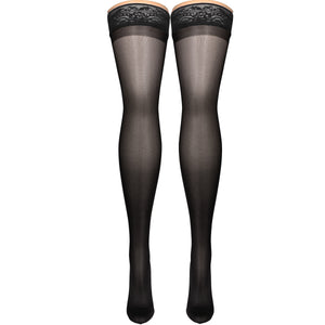 Truform Sheer Compression Stockings, 15-20 mmHg, Women's Thigh High Length, 20 Denier