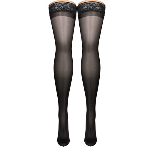 Truform Sheer Compression Stockings, 15-20 mmHg, Women's Thigh High Length, 20 Denier