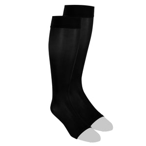 Truform Women's Compression Stockings, 20-30 mmHg, Knee High Length, Open Toe, Opaque