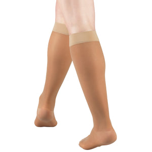 Truform Sheer Compression Stockings, 15-20 mmHg, Women's Knee High Length, 20 Denier