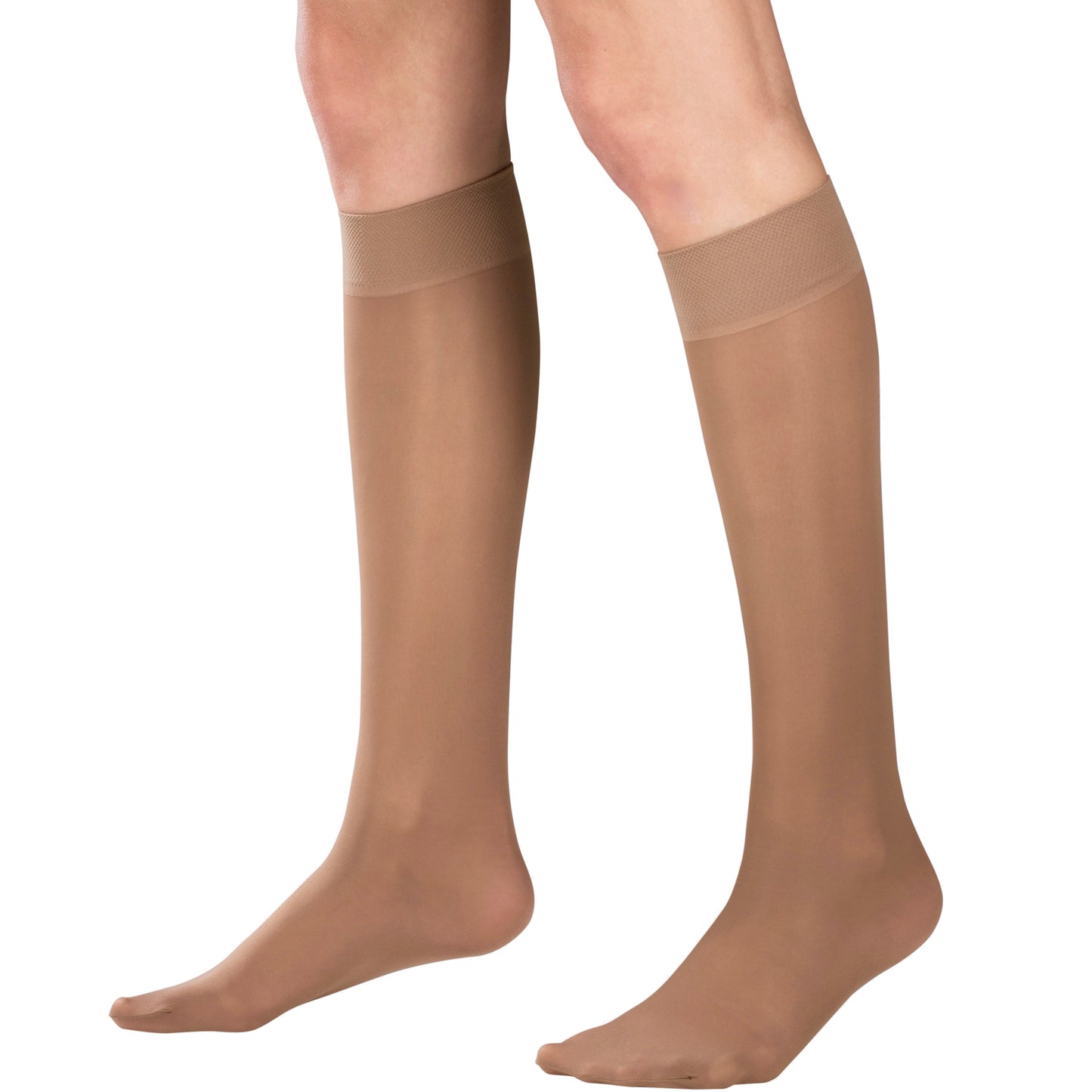 Truform Sheer Compression Stockings, 8-15 mmHg, Women's Knee High Length, 20 Denier