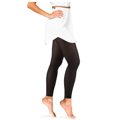 Truform Women's 20-30 mmHg Medical Compression Tights, Footless Opaque Shapewear Support Pantyhose