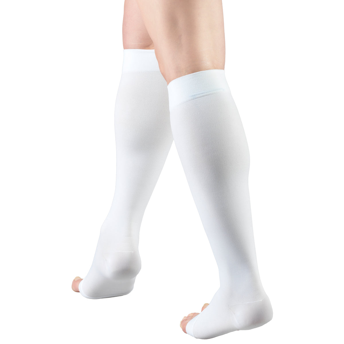 Truform Surgical Stockings, 18 mmHg Compression for Men and Women, Knee High Length, Open Toe
