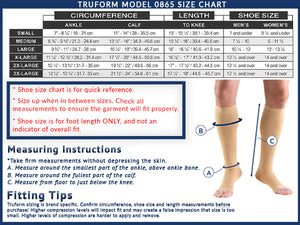 Truform 20-30 mmHg Compression Stockings for Men and Women, Knee High Length, Open Toe