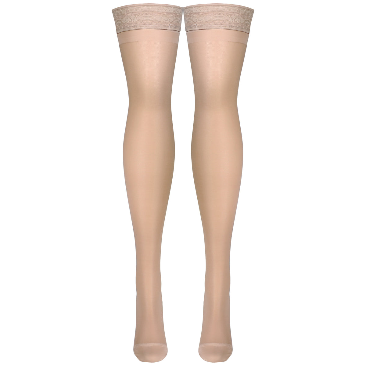 Truform Sheer Compression Stockings, 15-20 mmHg, Women's Thigh High Length, 20 Denier