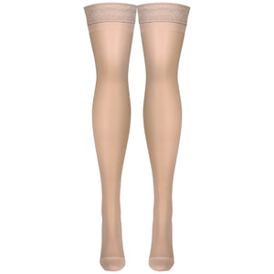 Truform Sheer Compression Stockings, 15-20 mmHg, Women's Thigh High Length, 20 Denier