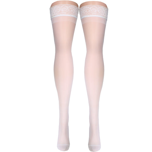 Truform Sheer Compression Stockings, 15-20 mmHg, Women's Thigh High Length, 20 Denier