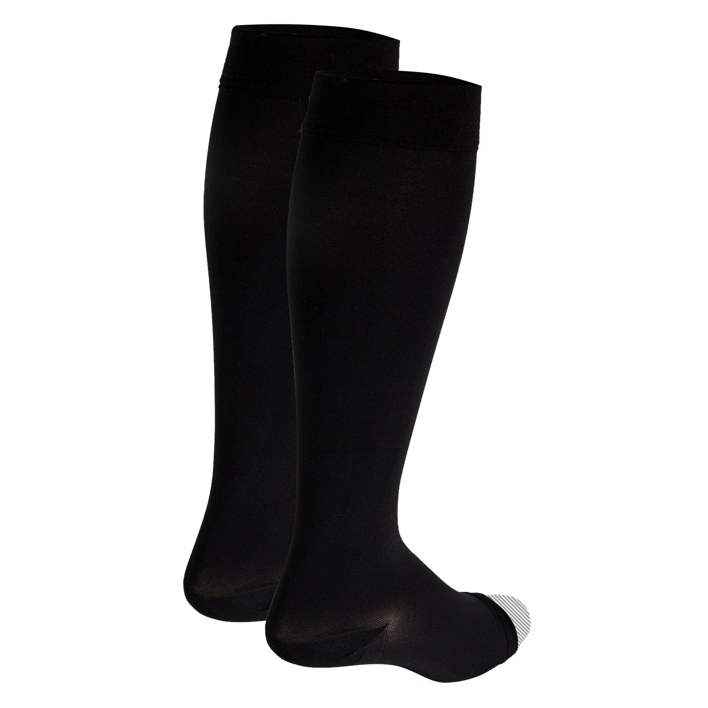 Truform 30-40 mmHg Compression Stockings for Men and Women, Knee High Length, Open Toe