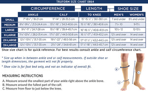 Truform 20-30 mmHg Compression Stockings for Men and Women, Knee High Length, Dot-Top, Open Toe