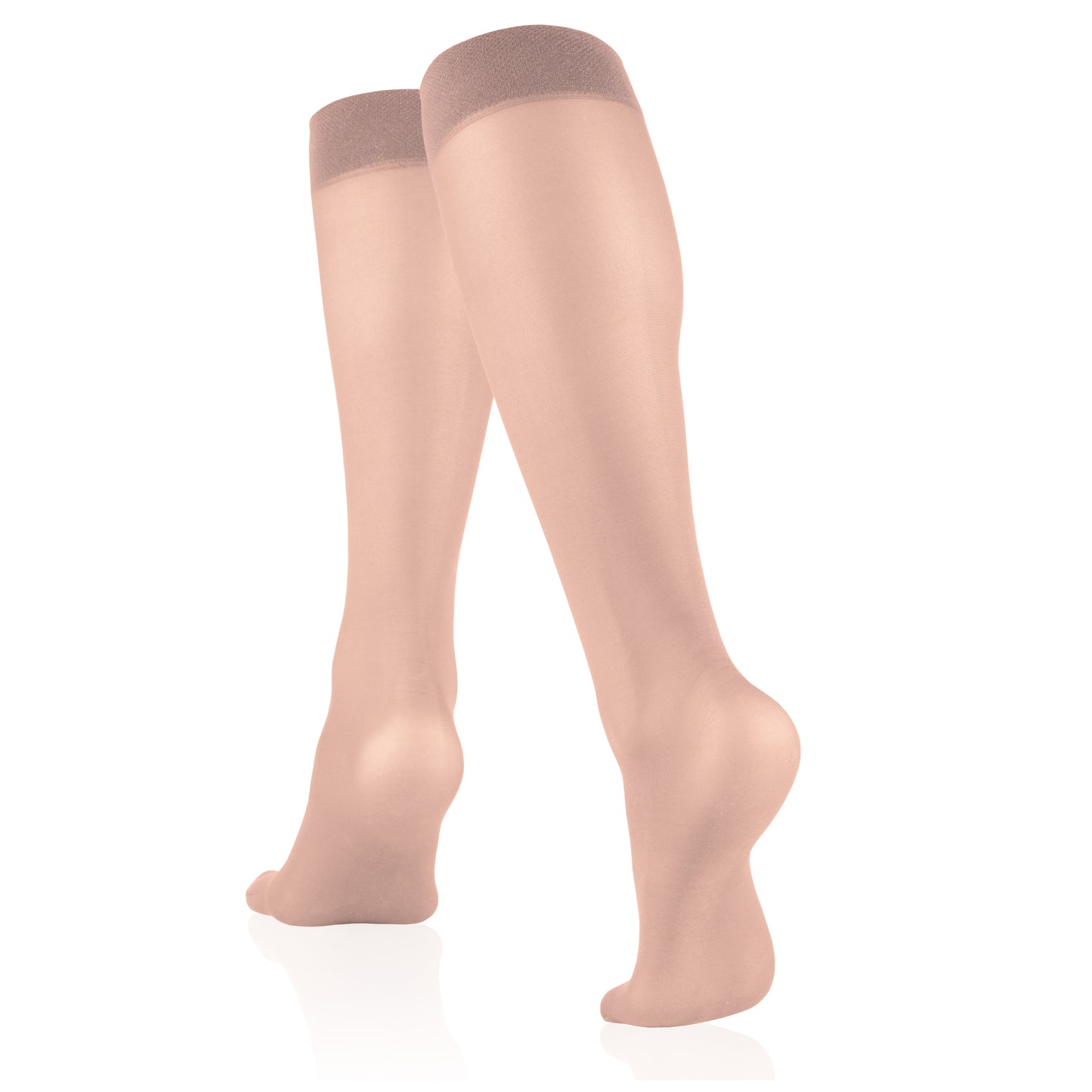Truform Sheer Compression Stockings, 8-15 mmHg, Women's Knee High Length, 20 Denier