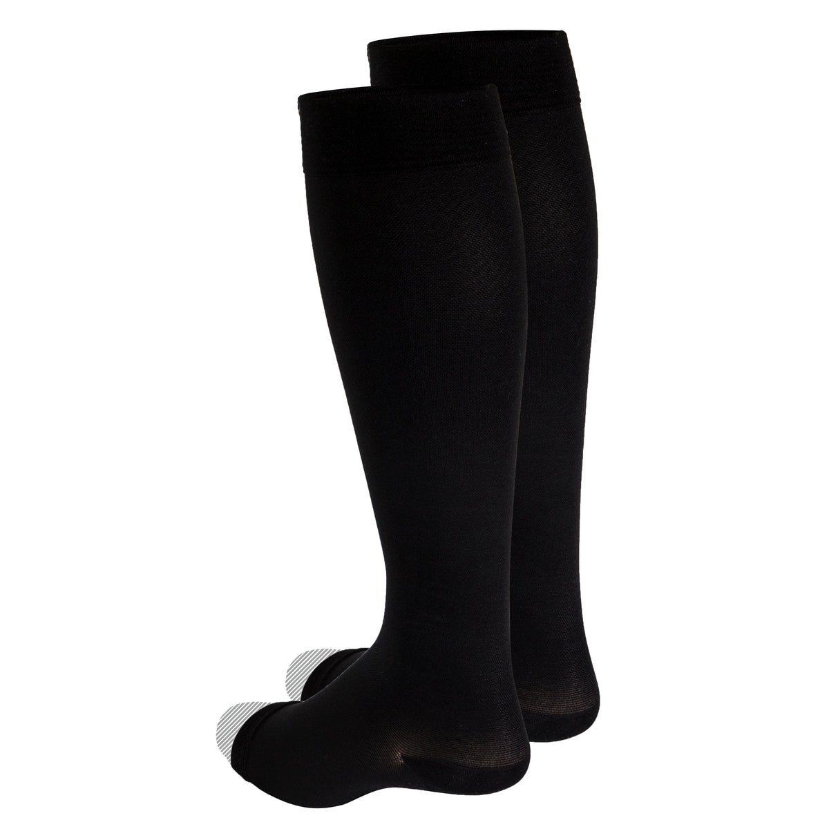 Truform 30-40 mmHg Compression Stockings for Men and Women, Knee High Length, Open Toe