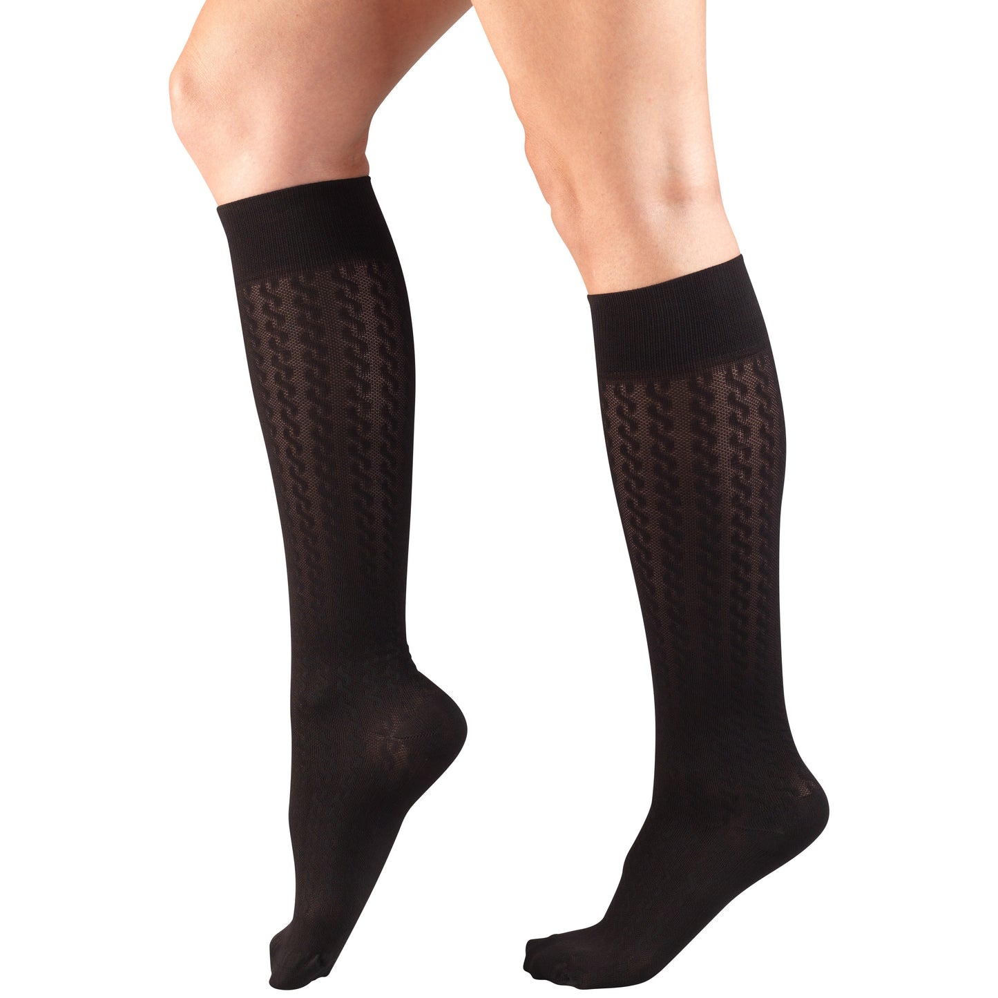 Truform Compression Socks, 15-20 mmHg, Women's Dress Socks, Knee High Over Calf Length