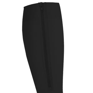 Truform Zipper Compression Stockings, 15-20 mmHg Medical Socks, Women and Men, Knee High, Open Toe
