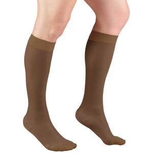 Truform Sheer Compression Stockings, 15-20 mmHg, Women's Knee High Length, 20 Denier