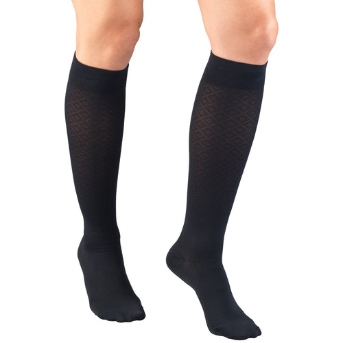 Truform Compression Socks, 15-20 mmHg, Women's Dress Socks, Knee High Over Calf Length