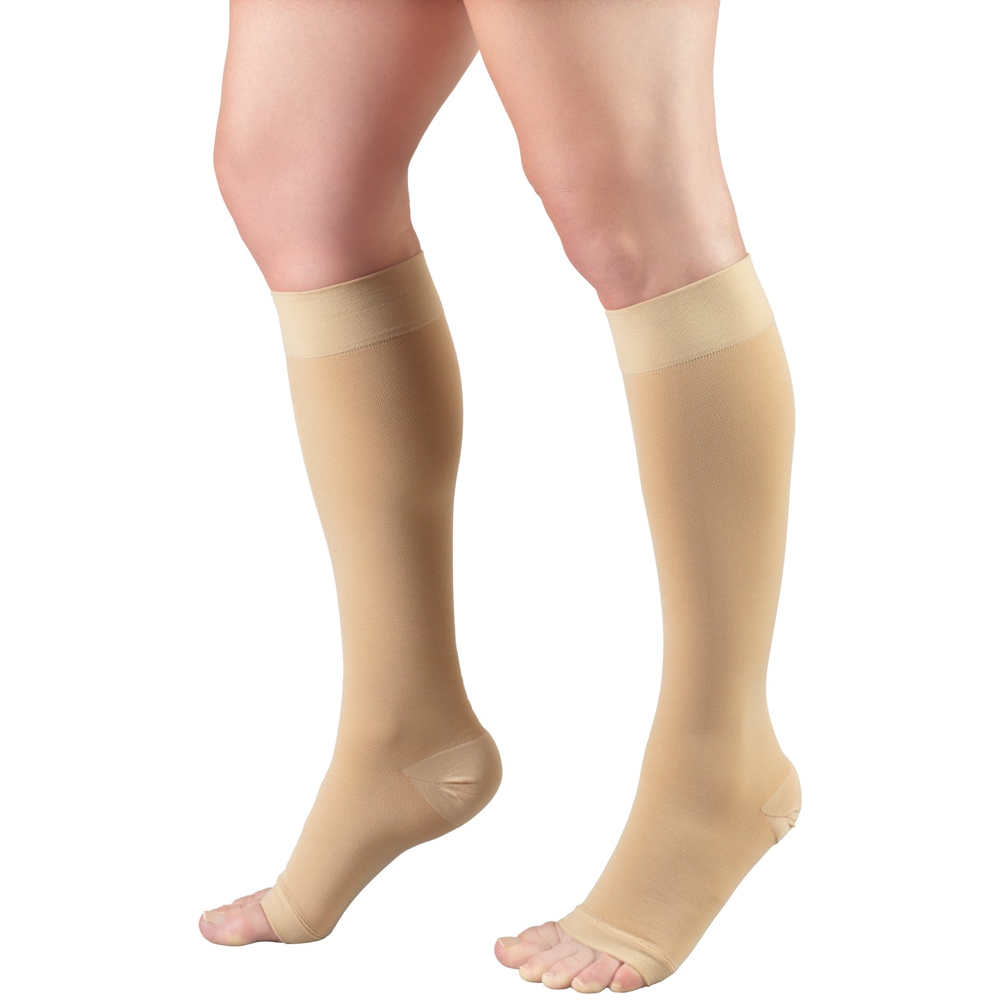 Truform 20-30 mmHg Compression Stockings for Men and Women, Knee High Length, Open Toe